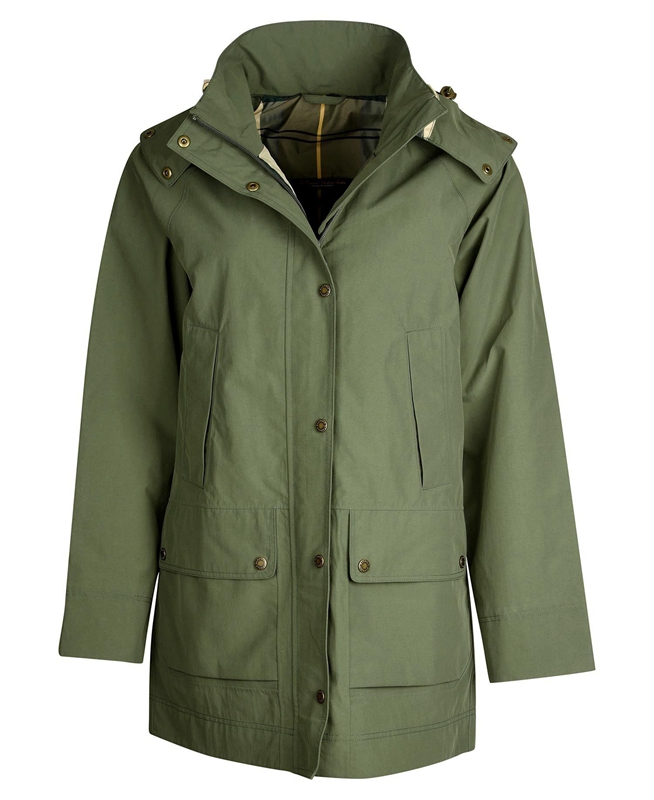 Barbour Clary Wasserdichte Jacke Damen Grün | FUQGBN-905