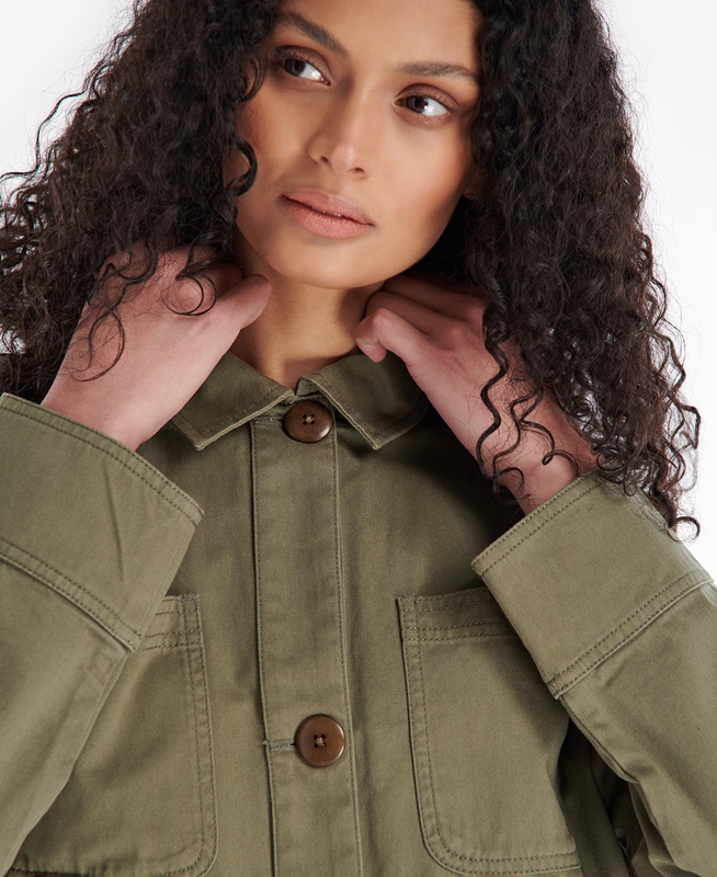 Barbour Coltsfoot Freizeitjacken Damen Olivgrün | ELPDGV-659