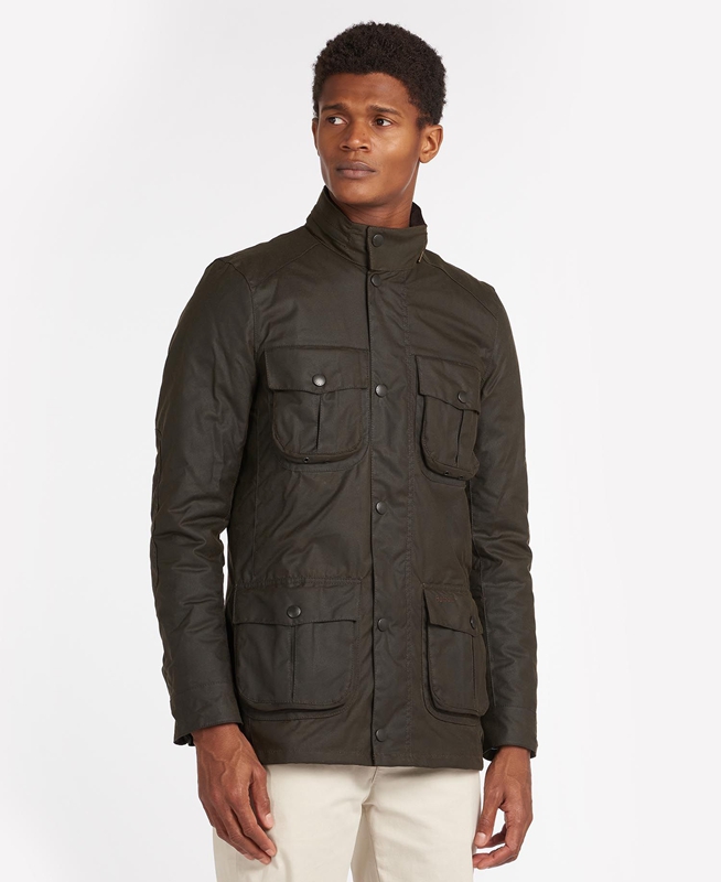 Barbour Corbridge Gewachste Jacke Herren Olivgrün | INEVTO-781