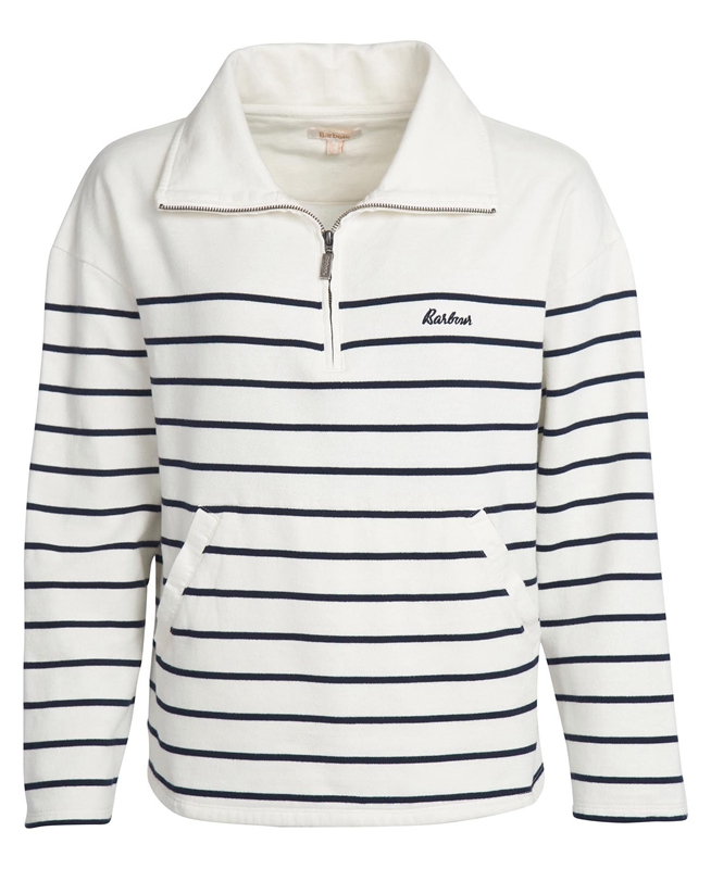 Barbour Cranmoor Sweatshirts Damen Weiß | QSPZYD-264