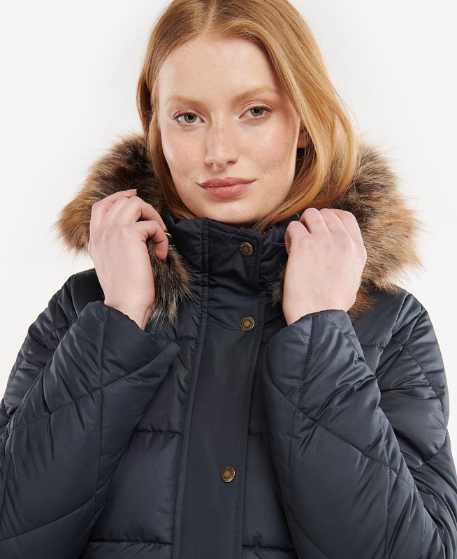 Barbour Daffodil Steppjacke Damen Navy | QWUZFH-654