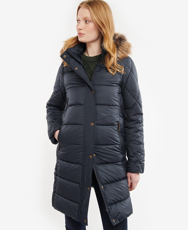 Barbour Daffodil Steppjacke Damen Navy | QWUZFH-654