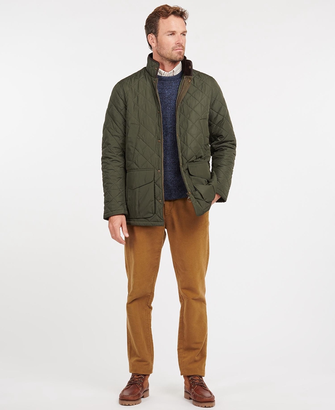 Barbour Devon Steppjacke Herren Grün | BVTAJS-103