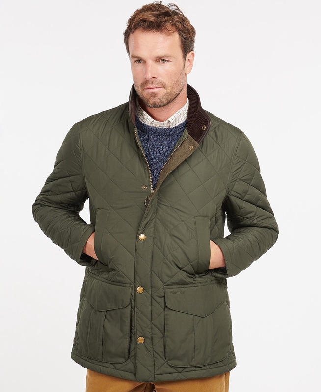 Barbour Devon Steppjacke Herren Grün | BVTAJS-103