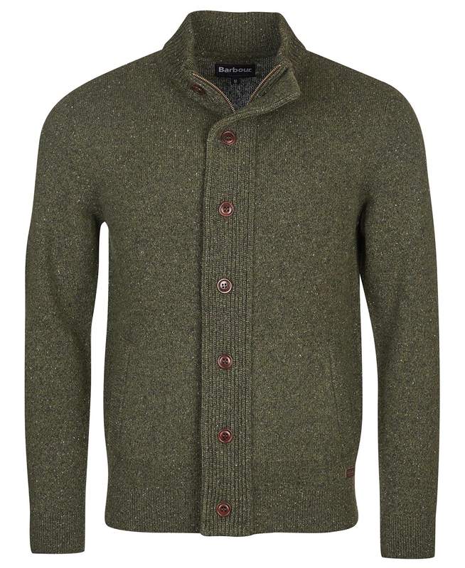 Barbour Essential Cardigan Tisbury Zip Through Pullover Herren Grün | JNTAZS-984