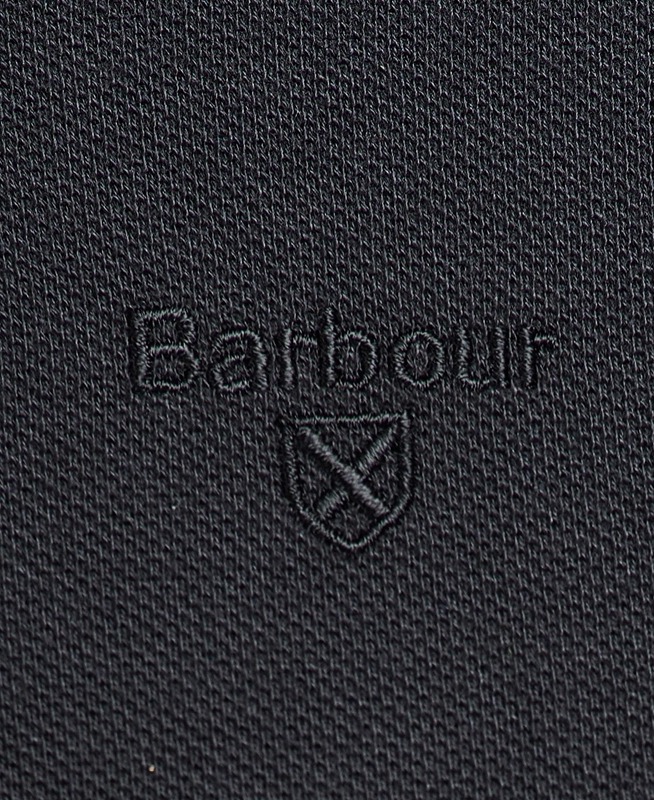 Barbour Essential Langarmshirt Sports Polo shirts Herren Schwarz | RSLGKD-764