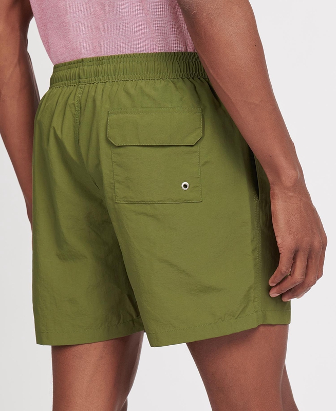 Barbour Essential Logo 5'' Swim Hose Herren Olivgrün | PAWLFM-594