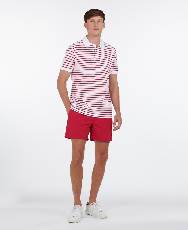 Barbour Essential Logo 5'' Swim Hose Herren Rot | RGZBIN-142