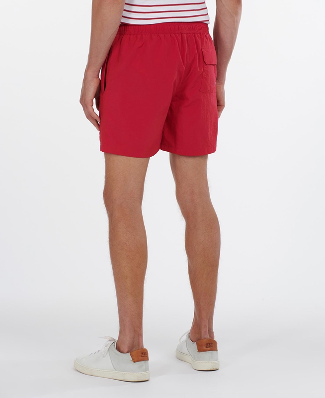 Barbour Essential Logo 5'' Swim Hose Herren Rot | RGZBIN-142