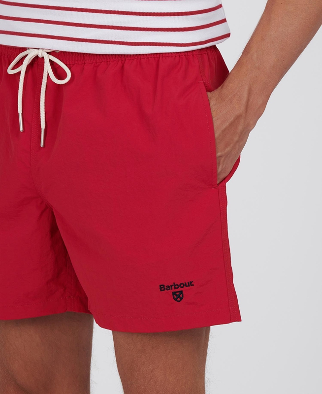 Barbour Essential Logo 5'' Swim Hose Herren Rot | RGZBIN-142