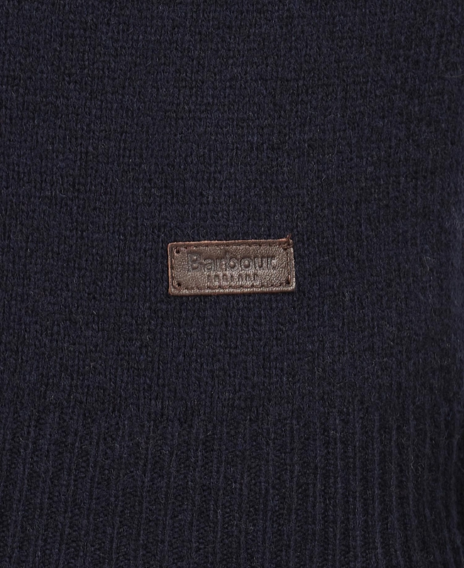 Barbour Essential Patch Half Zip Pullover Herren Navy | GIFSUW-103