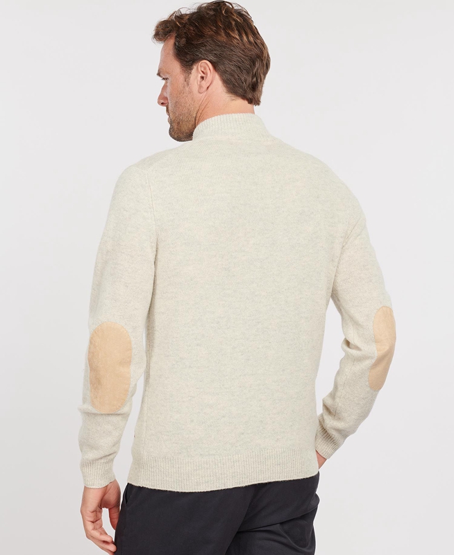 Barbour Essential Patch Half Zip Pullover Herren Beige | UBQNAX-672