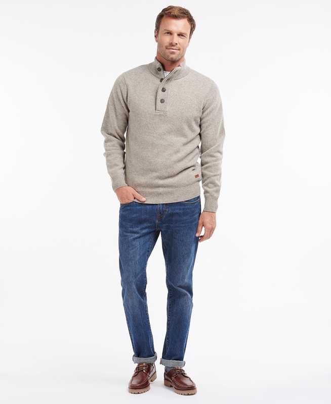 Barbour Essential Patch Half Zip Pullover Herren Grau | VYTKFD-024