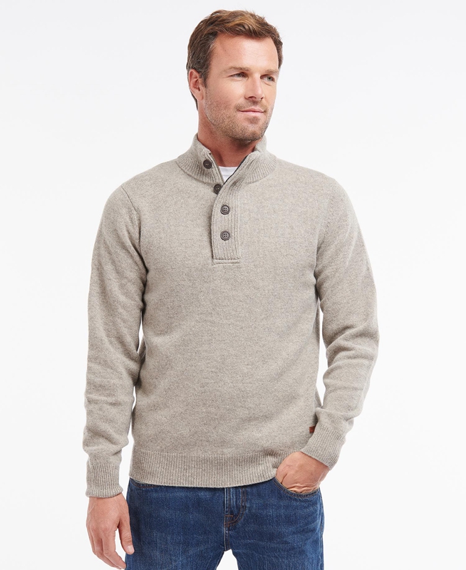 Barbour Essential Patch Half Zip Pullover Herren Grau | VYTKFD-024