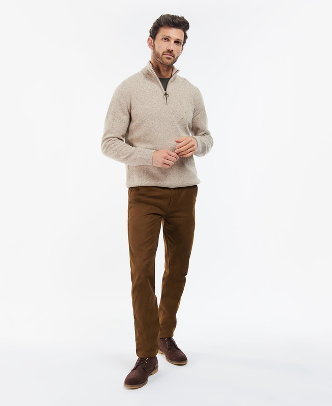 Barbour Essential Tisbury Half Zip Pullover Herren Olivgrün | BOSPYG-179