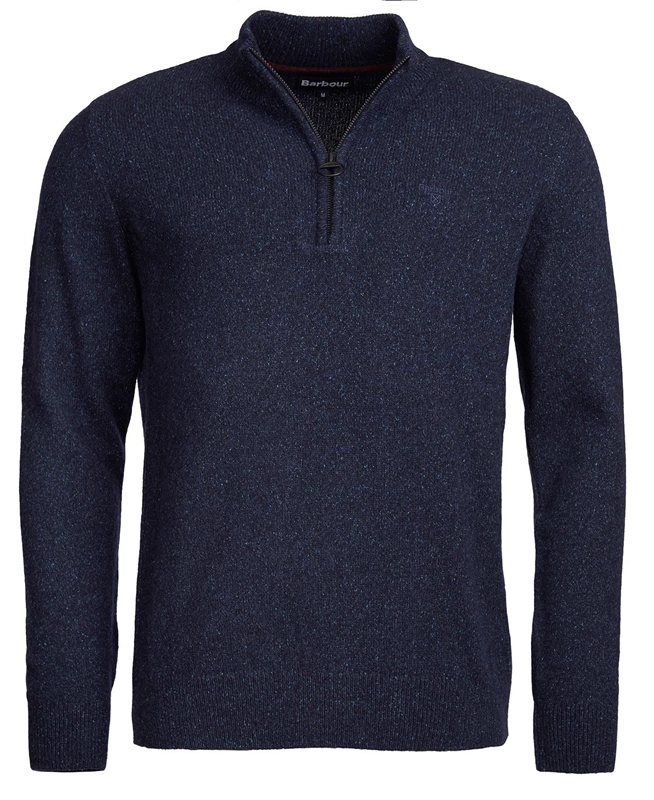 Barbour Essential Tisbury Half Zip Pullover Herren Navy | HTIQNO-479