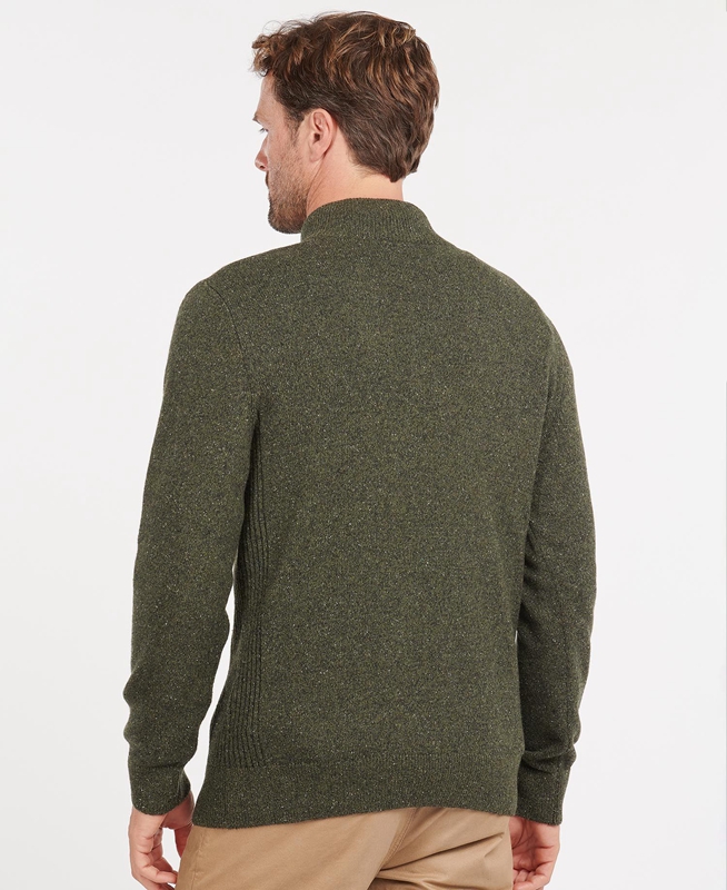 Barbour Essential Tisbury Half Zip Pullover Herren Olivgrün | ILXRPT-856