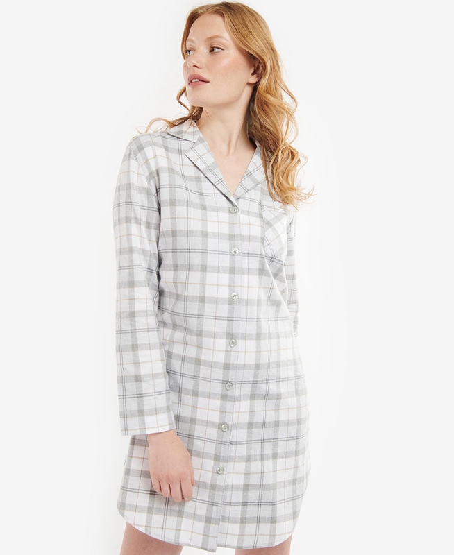 Barbour Etta Nightshirt Nachtwäsche Damen Grau | CBKUGH-564