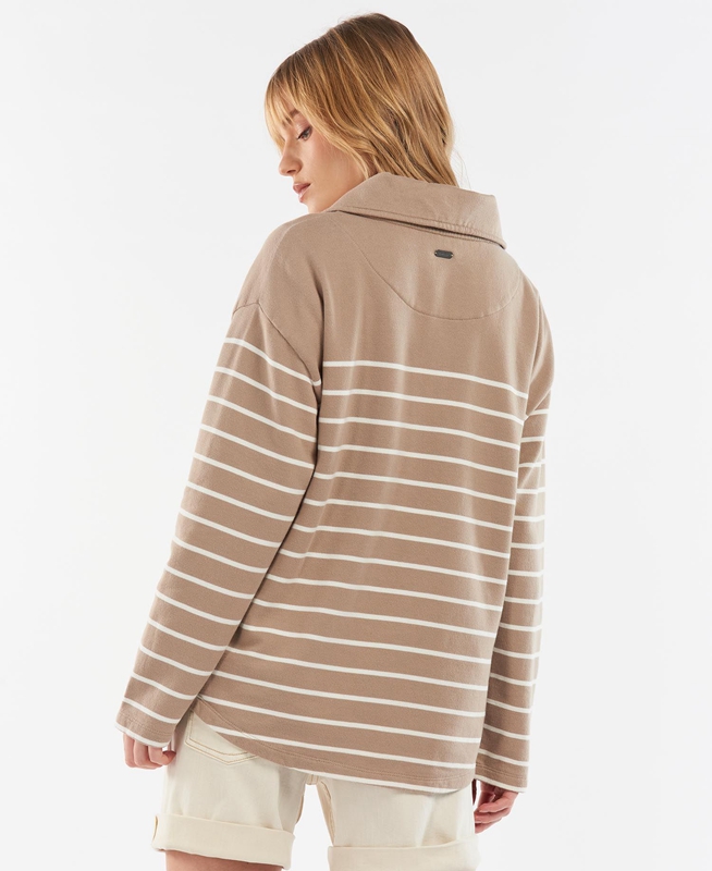 Barbour Explorer Ember Sweatshirts Damen Beige | PZJVWR-304