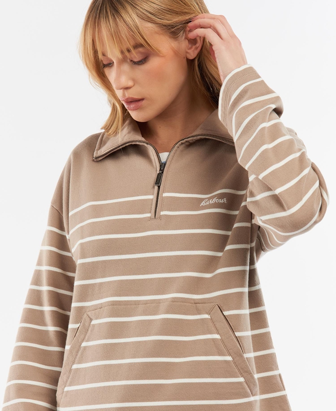 Barbour Explorer Ember Sweatshirts Damen Beige | PZJVWR-304