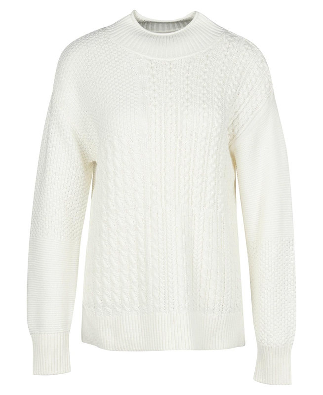 Barbour Fairbarn Knit Pullover Damen Weiß | HMJRIU-945