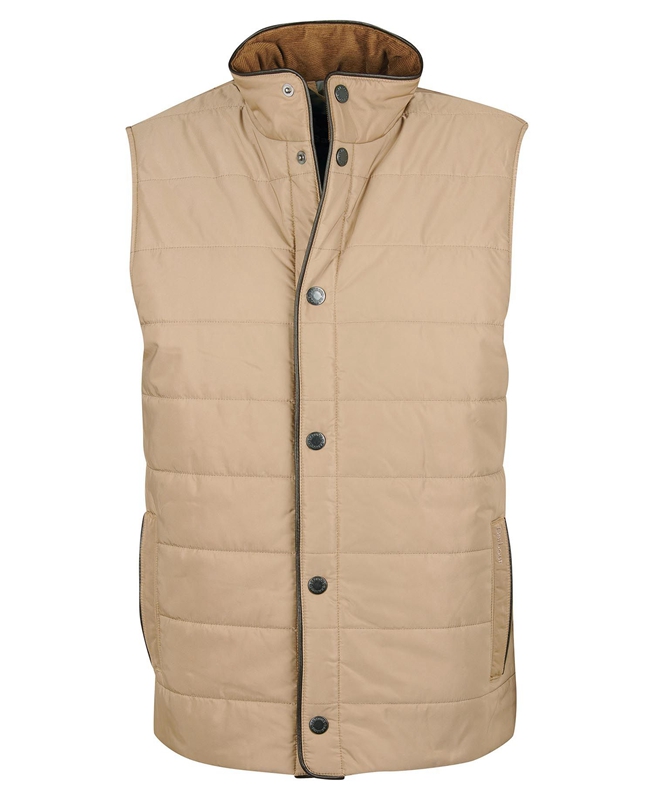 Barbour Farnham Weste Herren Beige | VYZNOD-982