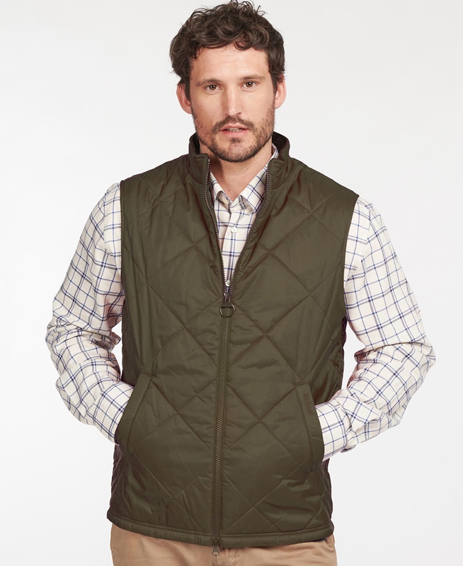 Barbour Finn Weste Herren Grün | SIJHRY-152