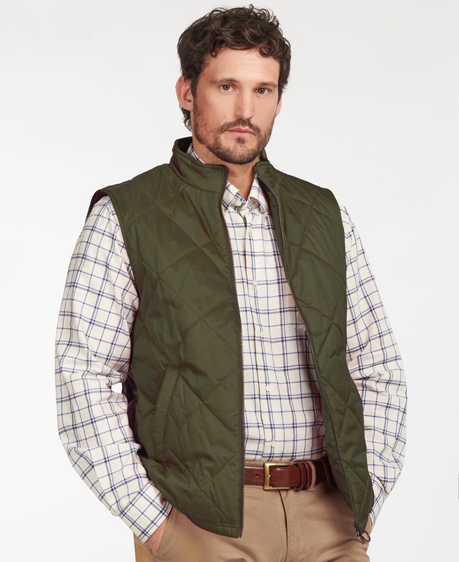 Barbour Finn Weste Herren Grün | SIJHRY-152