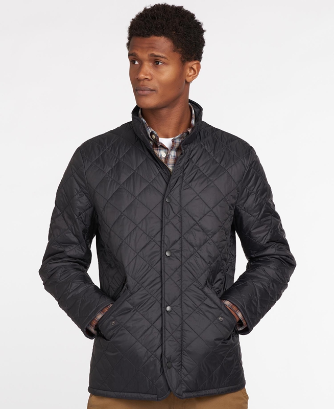 Barbour Flyweight Chelsea Steppjacke Herren Schwarz | CMZTDS-283