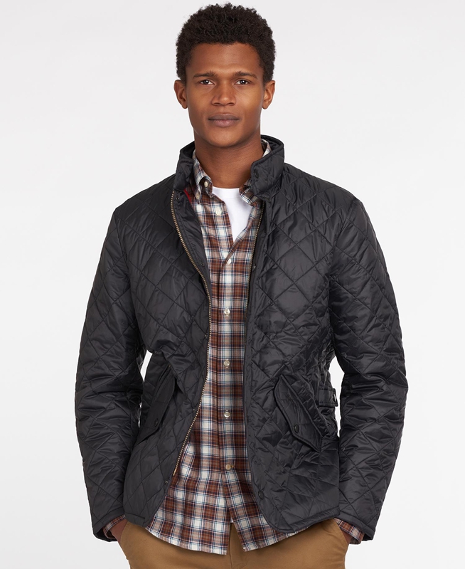 Barbour Flyweight Chelsea Steppjacke Herren Schwarz | CMZTDS-283