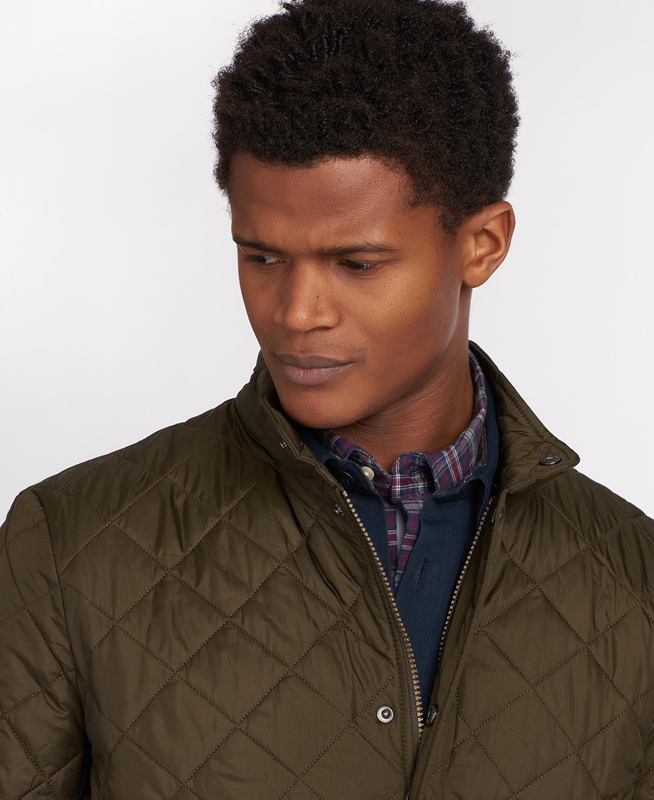 Barbour Flyweight Chelsea Steppjacke Herren Olivgrün | IAMJHZ-165