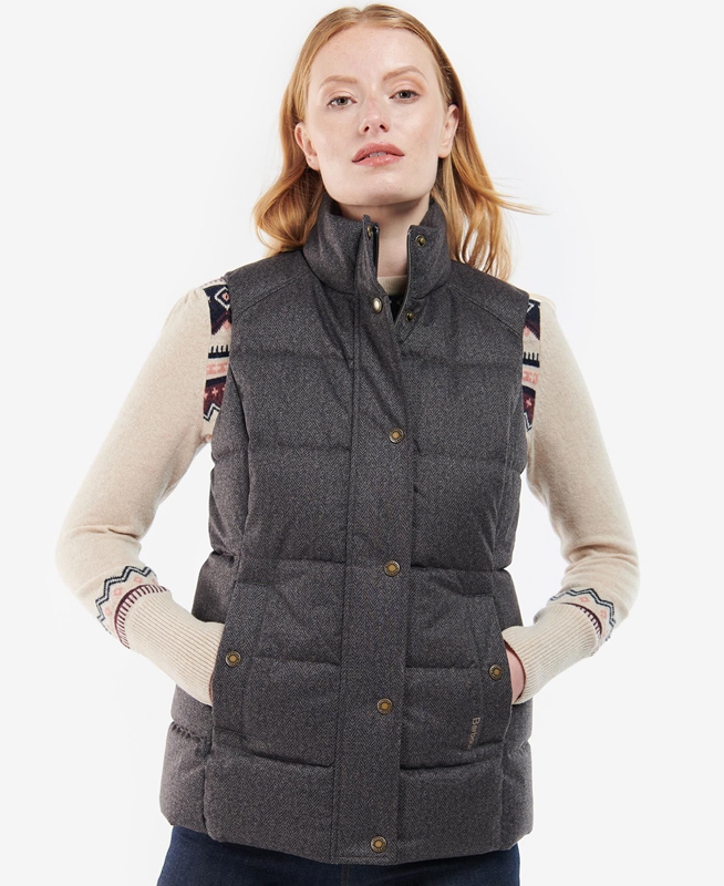 Barbour Foxglove Weste Damen Grau | YBMHFN-372