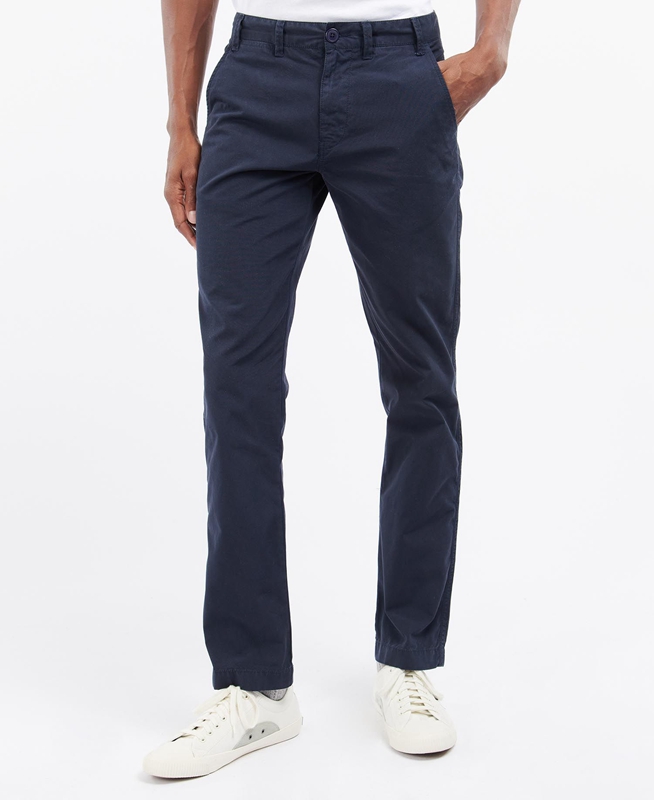 Barbour Glendale Chino Hose Herren Navy | SRPXVY-125