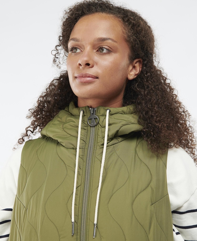 Barbour Guilden Weste Damen Grün | YFMUAG-287