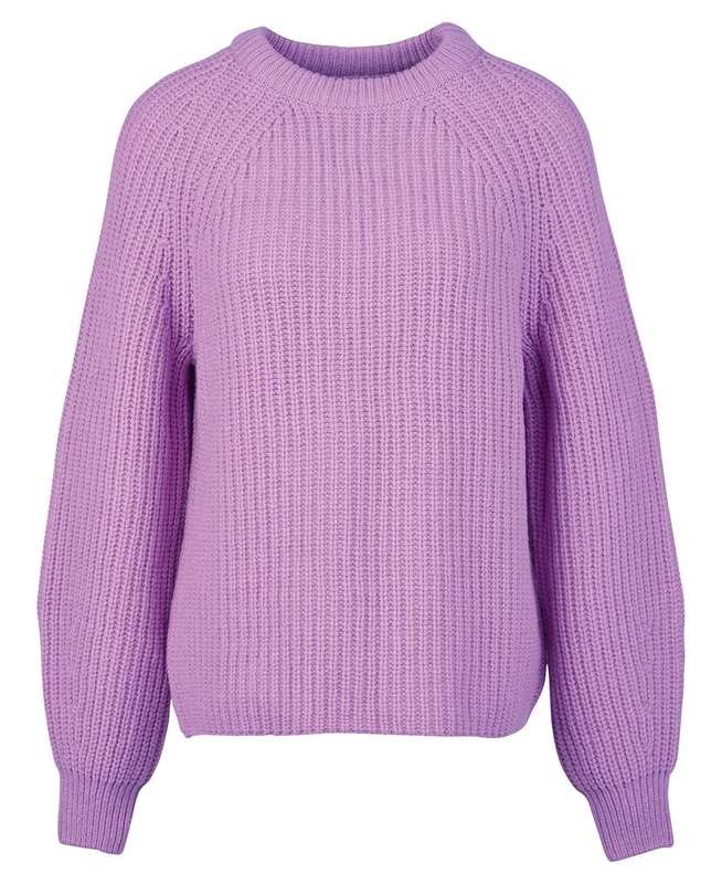 Barbour Hartley Knit Pullover Damen Lila | GBHTMN-420