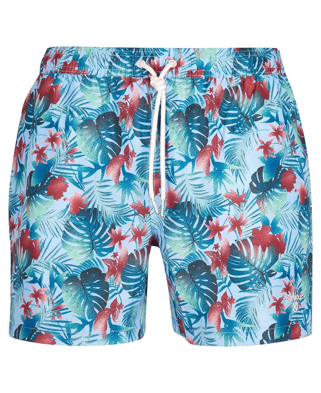 Barbour Hawaiian Print Swim Hose Herren Blau | HRYBKD-514