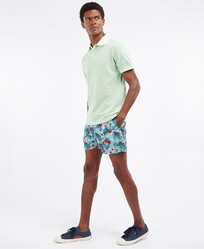 Barbour Hawaiian Print Swim Hose Herren Blau | HRYBKD-514