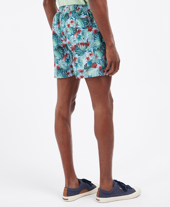 Barbour Hawaiian Print Swim Hose Herren Blau | HRYBKD-514