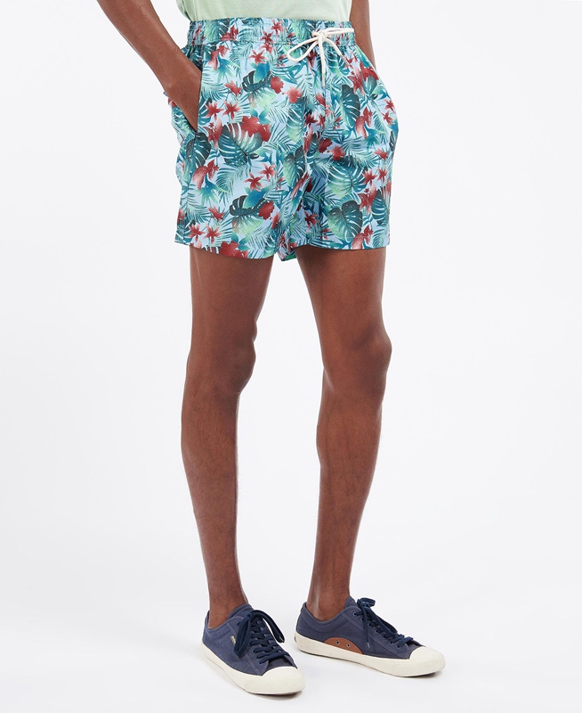 Barbour Hawaiian Print Swim Hose Herren Blau | HRYBKD-514