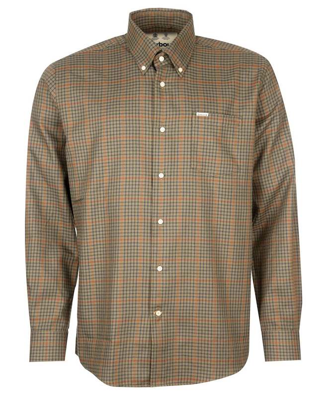 Barbour Hemd Henderson Thermo Weave Hemd Herren Olivgrün | TVZHGE-083