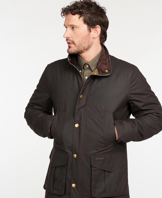 Barbour Hereford Gewachste Jacke Herren Braun | QUSZWH-936