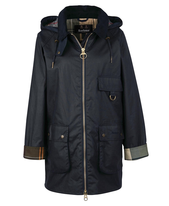 Barbour Highclere Gewachste Jacke Damen Schwarz | YBRXES-908