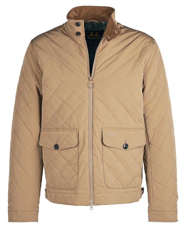 Barbour Hitchen Steppjacke Herren Beige | CEJTAK-834