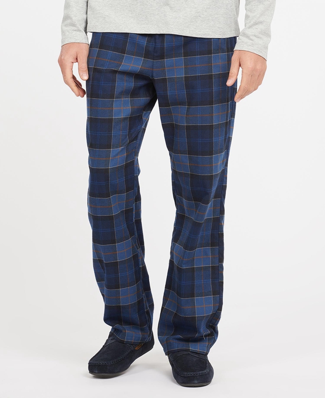 Barbour Hose Glenn Tartan Hose Herren Navy | RBFGVX-572