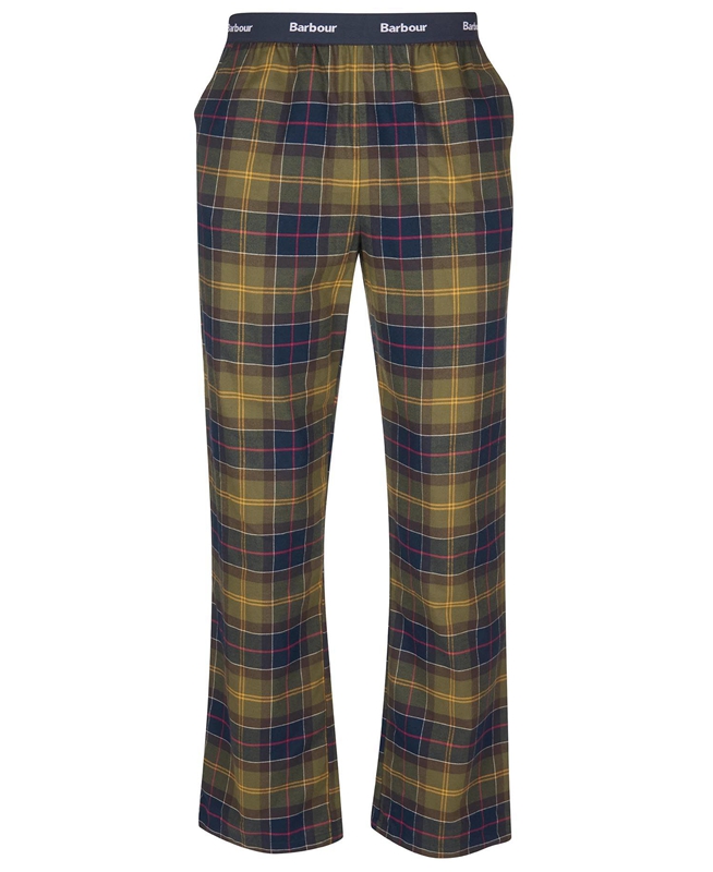 Barbour Hose Glenn Tartan Hose Herren Olivgrün | GSBWJY-807