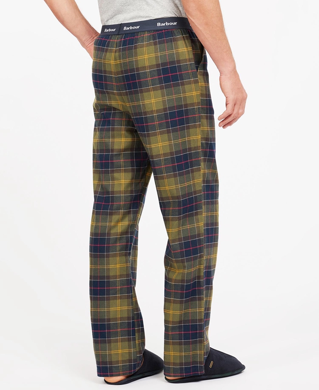 Barbour Hose Glenn Tartan Hose Herren Olivgrün | GSBWJY-807