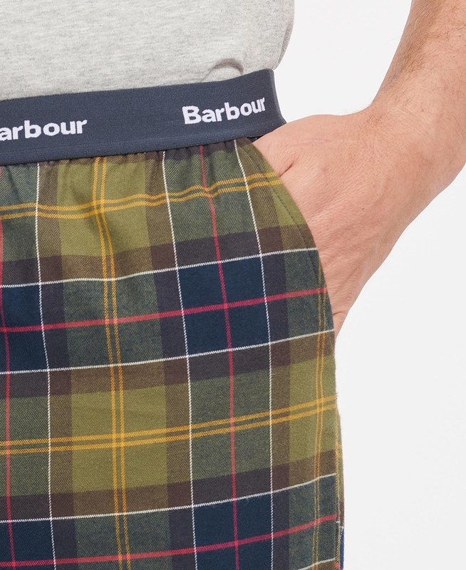 Barbour Hose Glenn Tartan Hose Herren Olivgrün | GSBWJY-807