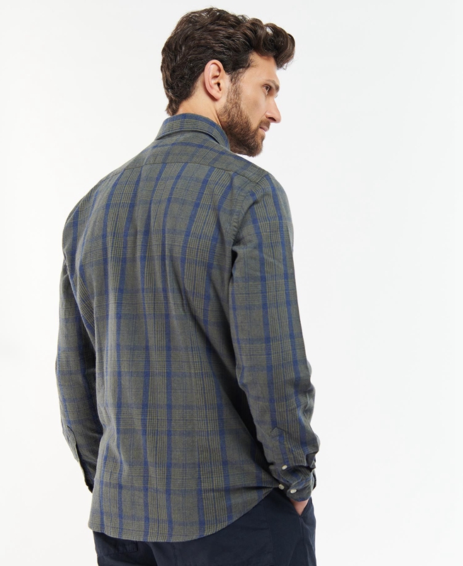 Barbour Inverbeg Tailored Hemd Herren Grau | GIRVYC-139