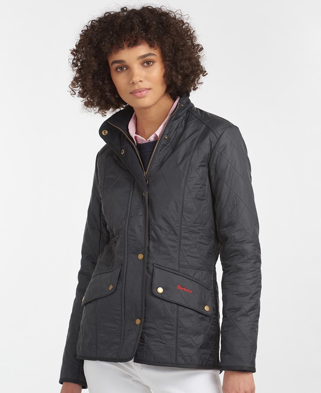 Barbour Jacke Cavalry Polarquilt Steppjacke Damen Schwarz | GQCJUI-902