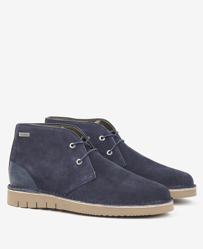 Barbour Kent Desert Stiefel Herren Navy | BKEMUO-675